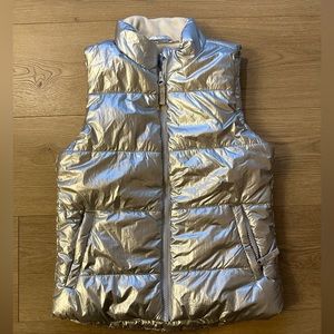 Kids Silver Puffy Vest
